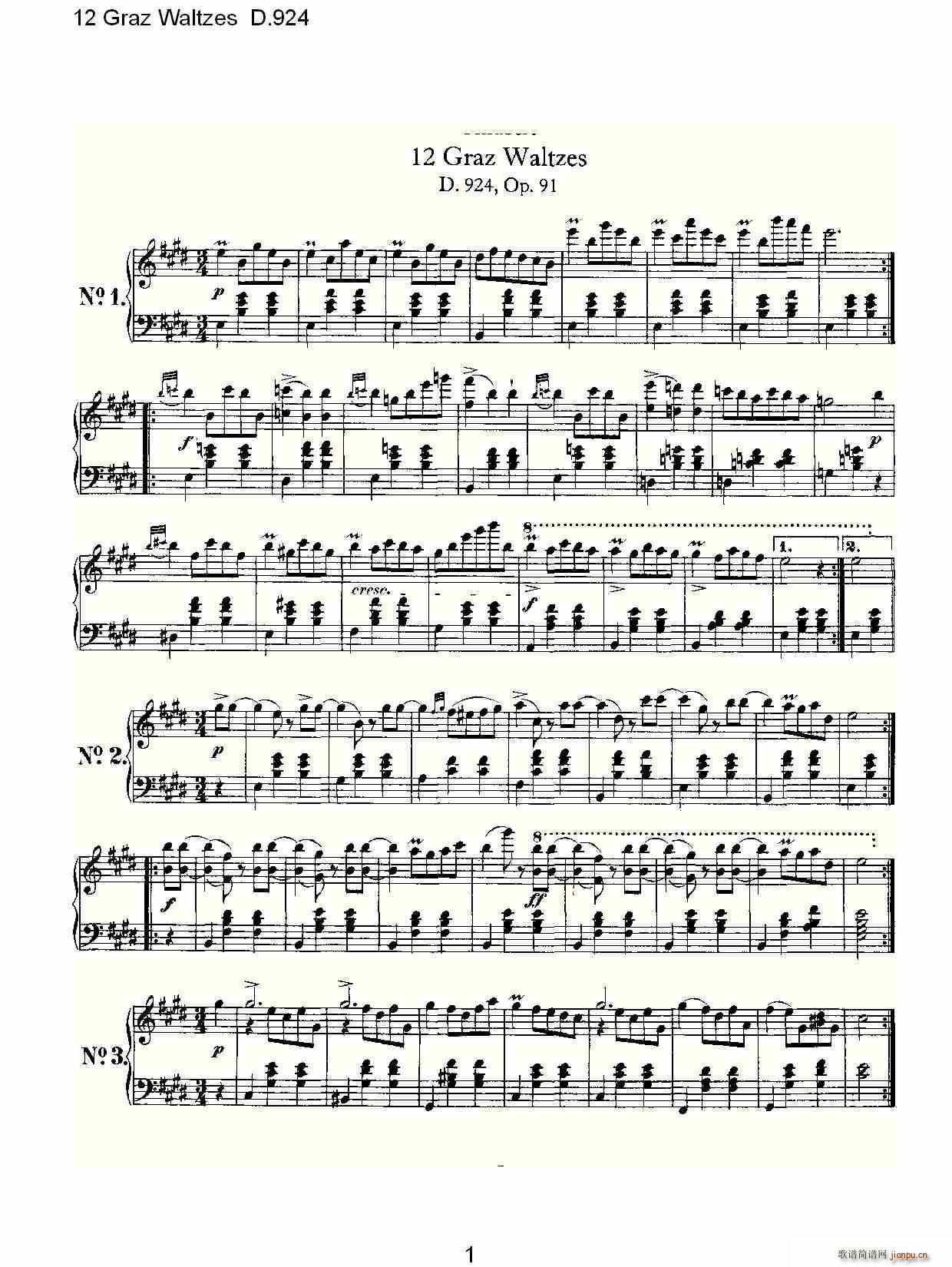 12 Graz Waltzes D.924(ʮ�ּ�����)1