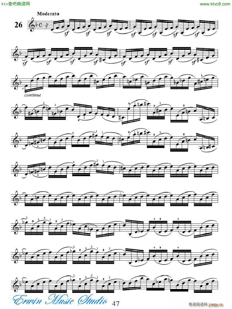 ���R�ɠ� 42�׾�����Rudolphe Kreutzer 42 Studies 22 28(ʮ�ּ�����)10