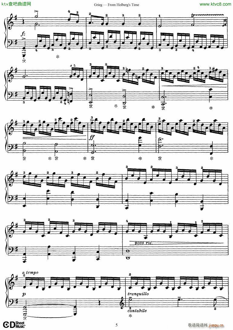 Grieg From Holberg s Time 1 5(����V)5
