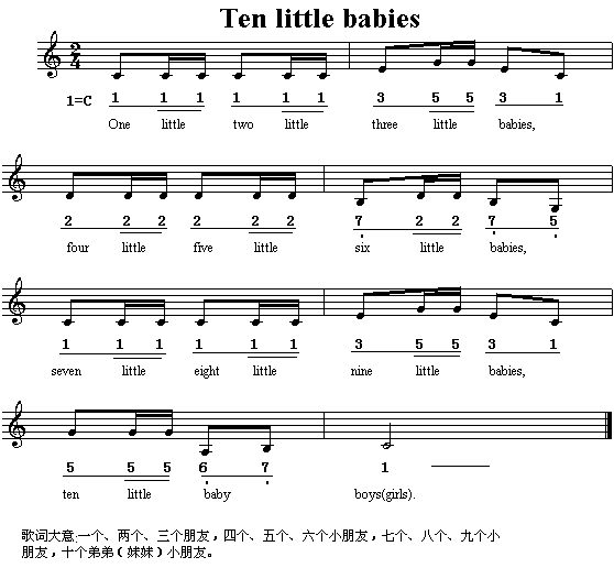 TenLittleBabies(Ӣ�ĸ��V)1