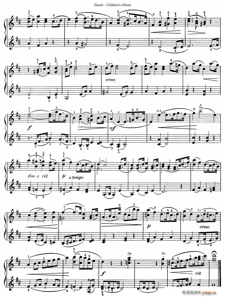 Beach Op 36 Children s Album(����V)8