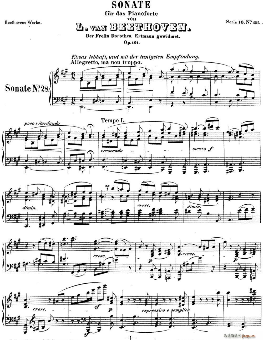 ؐ���������Q��28 A���{ Op 101 A major(����V)1