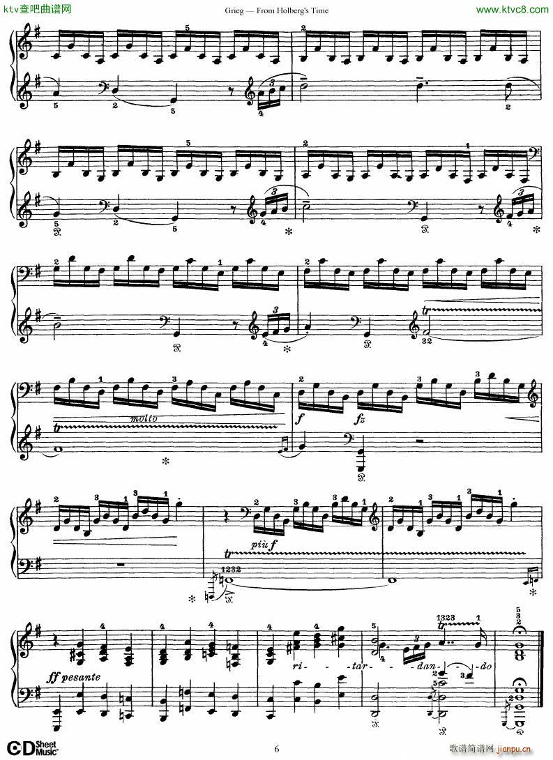 Grieg From Holberg s Time 1 5(����V)6