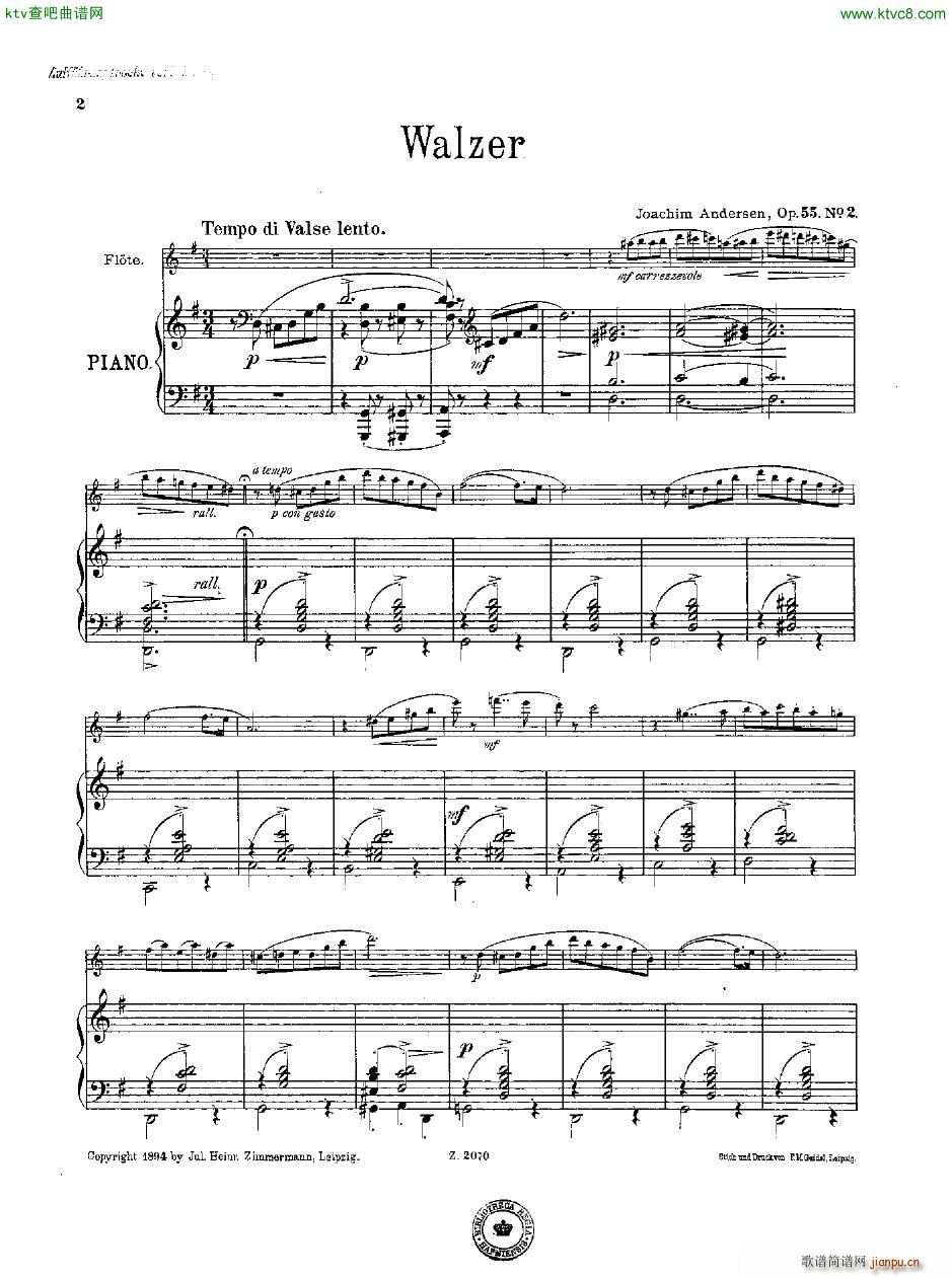 Andersen op 55 Acht Vortragsst��cke fl pno(����V)6