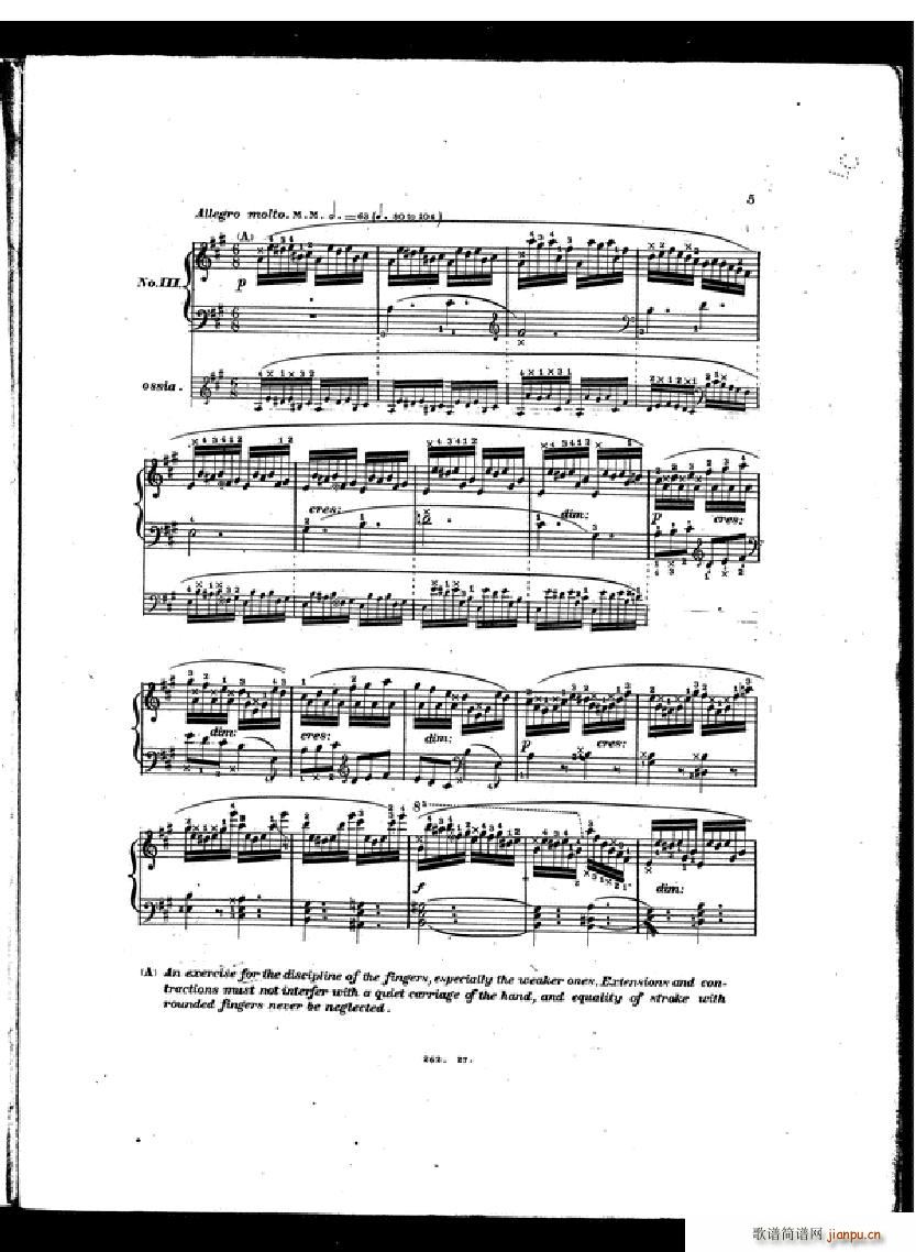 Czerny Etudes de la velocite book II(����V)3