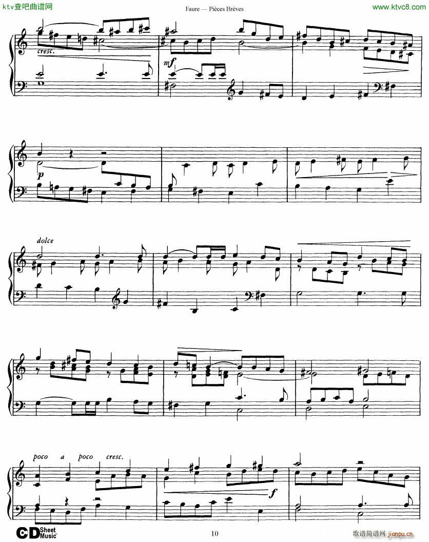Faure 8 Pieces Breves Op 84(����V)10