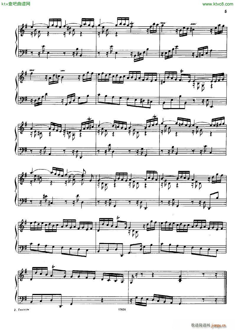 H ndel 1 Suiten for Piano Book 2(����V)3