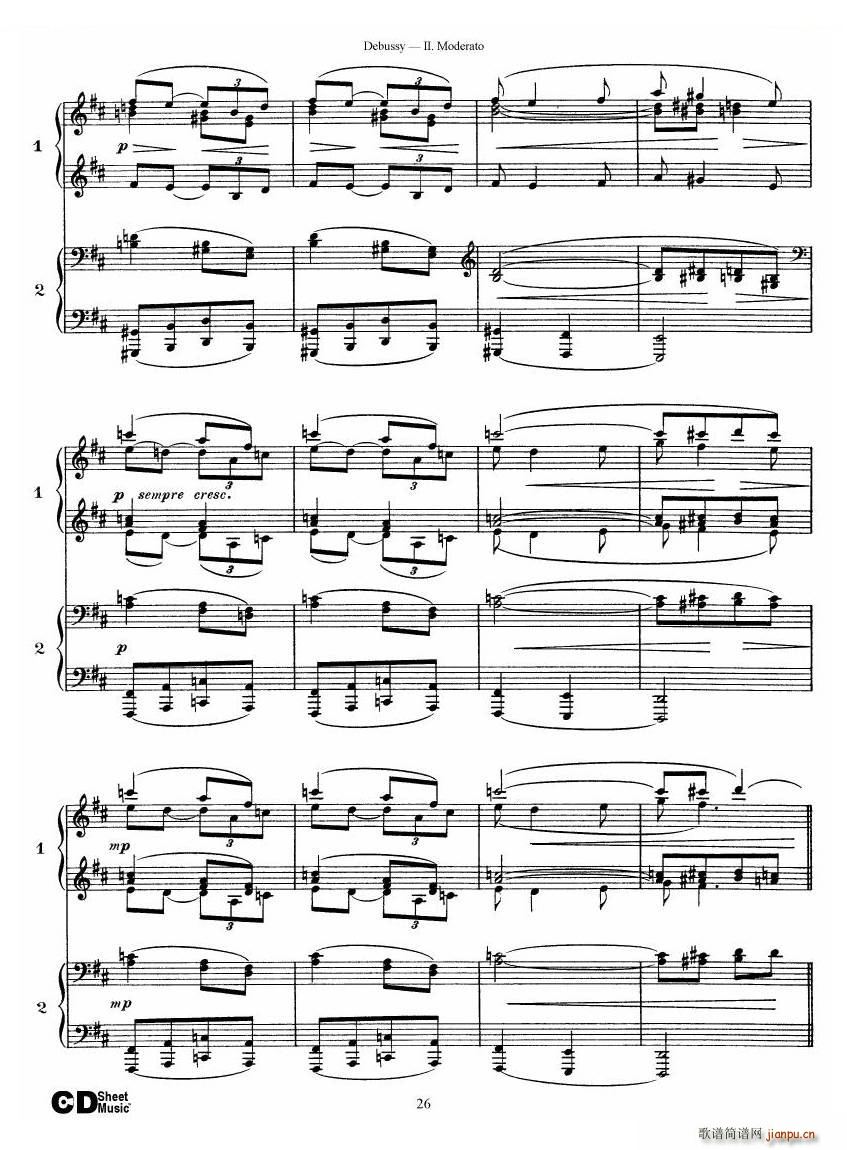 Debussy Printemps II Printemps II(ʮ�ּ�����)26