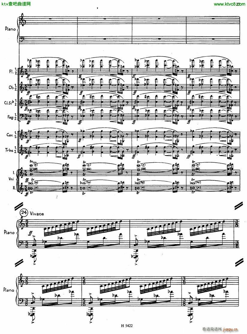 Fiser concerto da camera for piano full score(����V)25