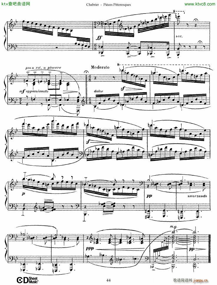 Chabrier Pi��ces Pittoresques 7 10(����V)15