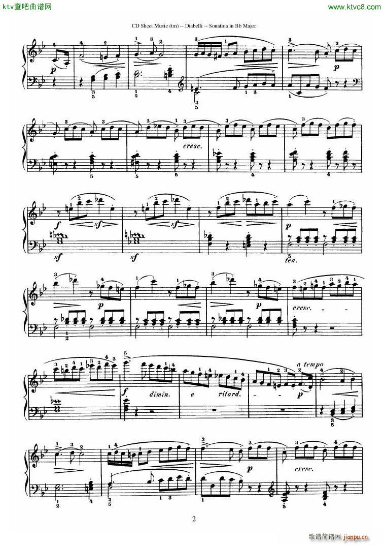 Diabelli Sonatinas Op 168 No 1 7 34P(����V)14