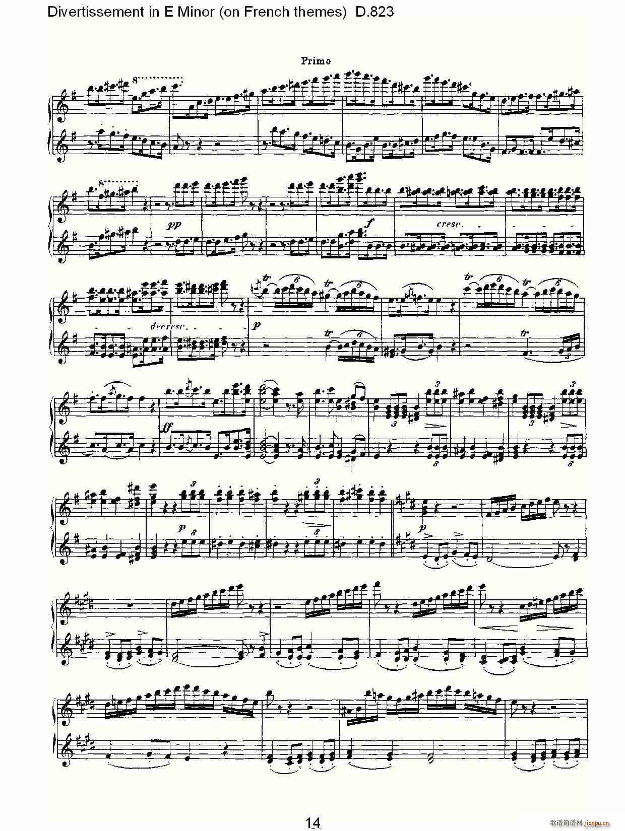 Divertissement in E Minor(ʮ�ּ�����)14