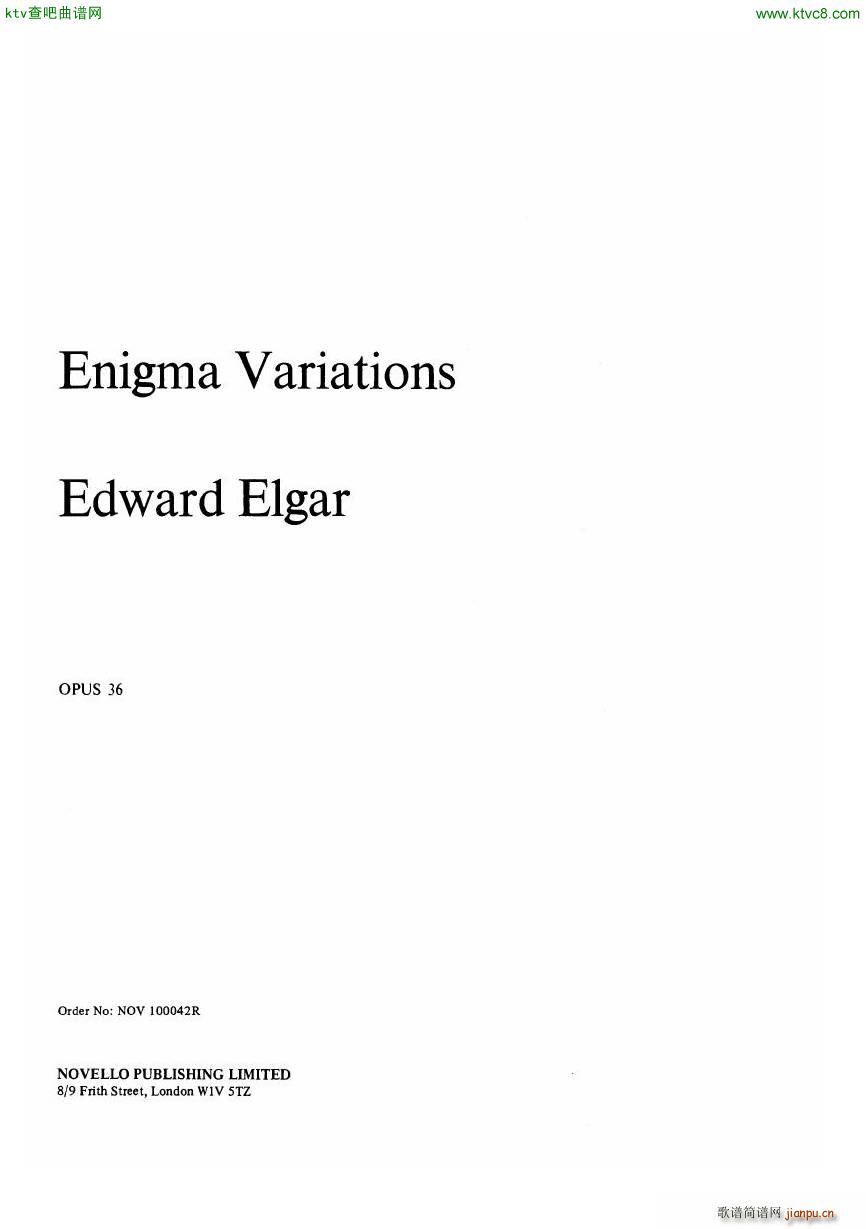 Edward Elgar Enigma Variations Op 36(����V)1