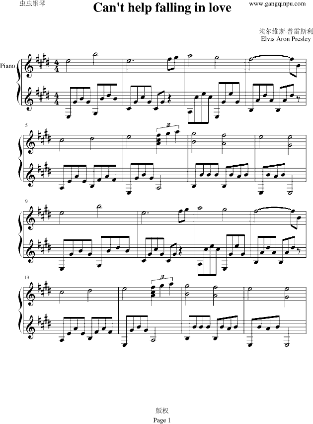 Cant help falling in love(����V)1