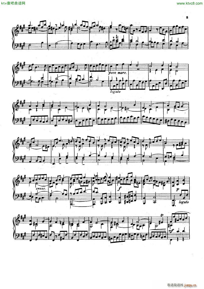 Bach D Albert Prelude and fugue in a major(����V)5