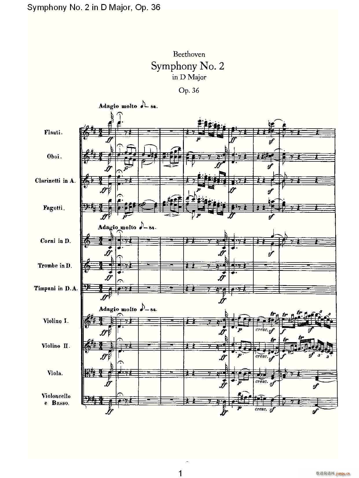 Symphony No. 2 in D Major, Op. 36(ʮ�ּ�����)1