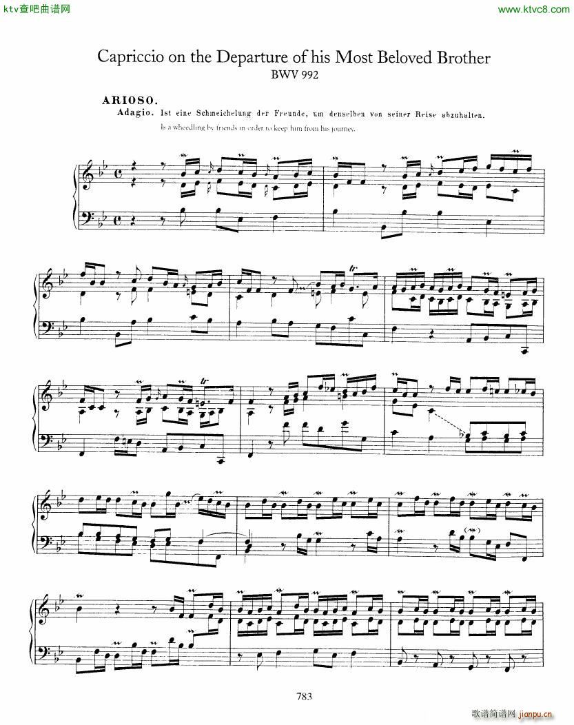 Bach JS BWV 992 Capriccio(����V)1