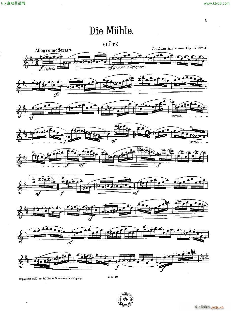 Andersen op 55 Acht Vortragsst��cke fl pno(����V)26