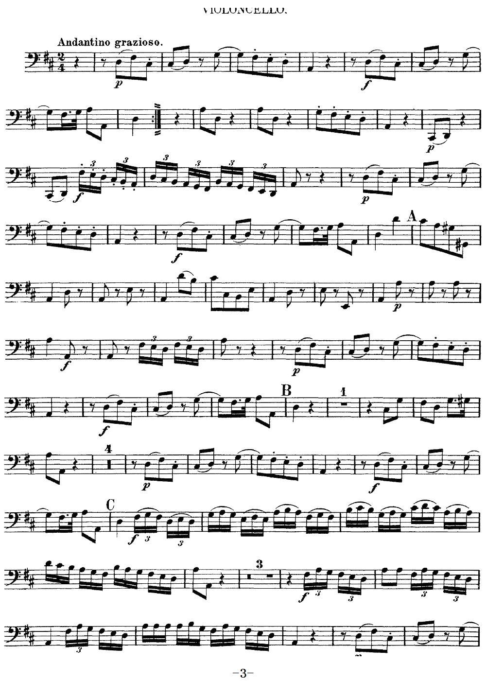 Mozart Quartet No 13 in D Minor K 173 Cello(ʮ�ּ�����)3