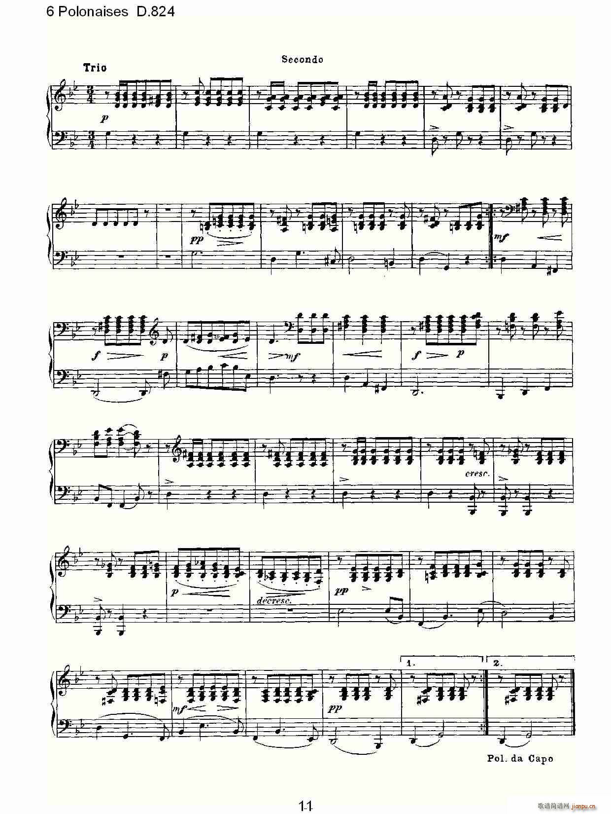 6 Polonaises D.824(ʮ�ּ�����)11
