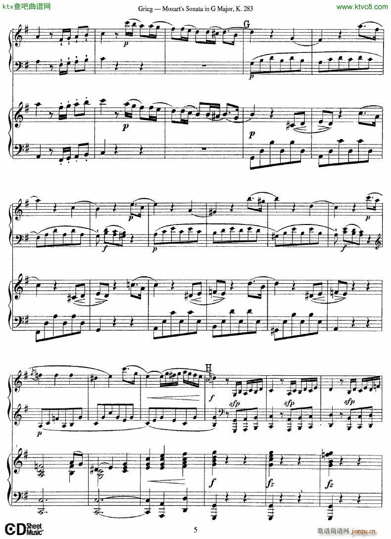 Grieg Sonata K 582 Mozart 2nd Piano Grieg(����V)5