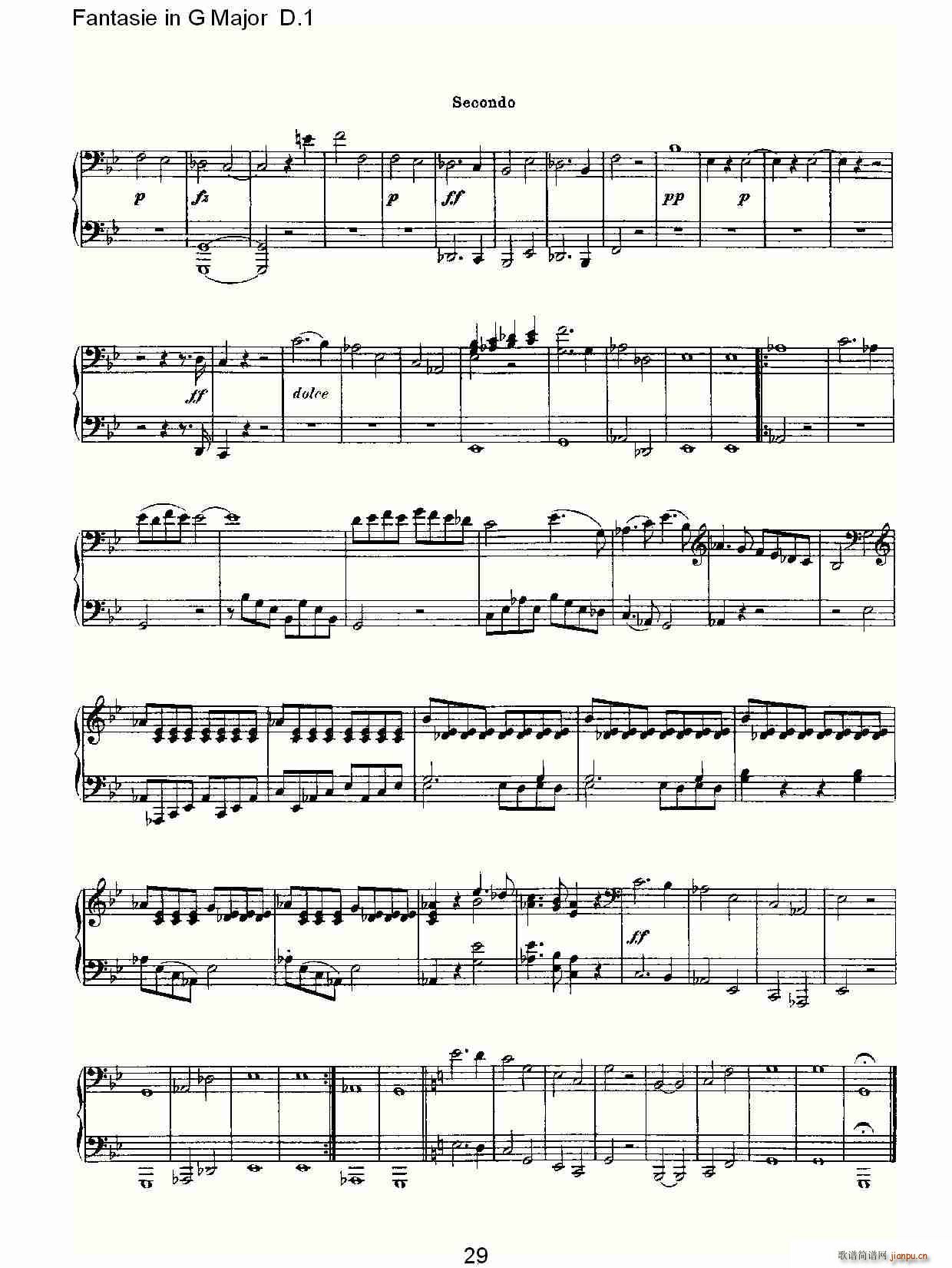 Fantasie in G Major D.1(ʮ�ּ�����)29