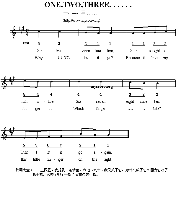 Ӣ�ă��裺ONE��TWO��THREE.....(����)1