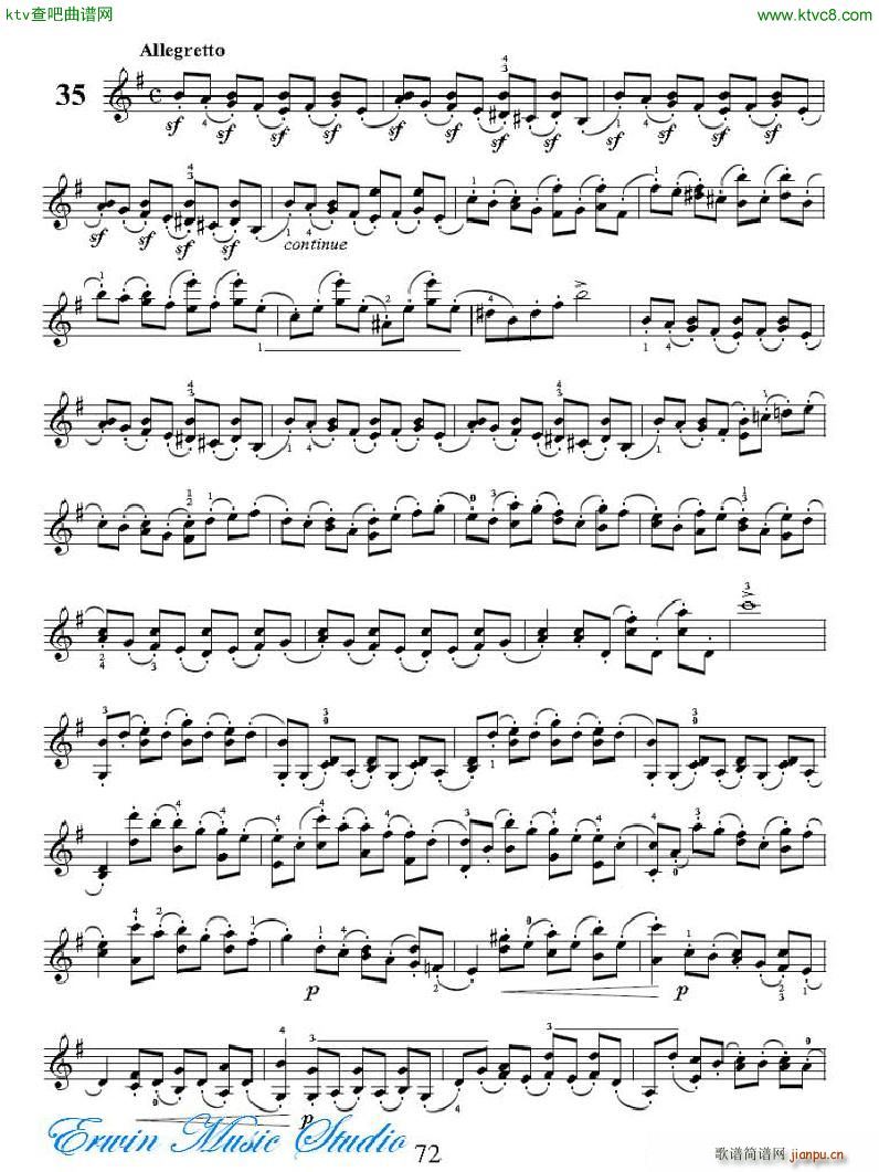 ���R�ɠ� 42�׾�����Rudolphe Kreutzer 42 Studies 35 42(ʮ�ּ�����)1