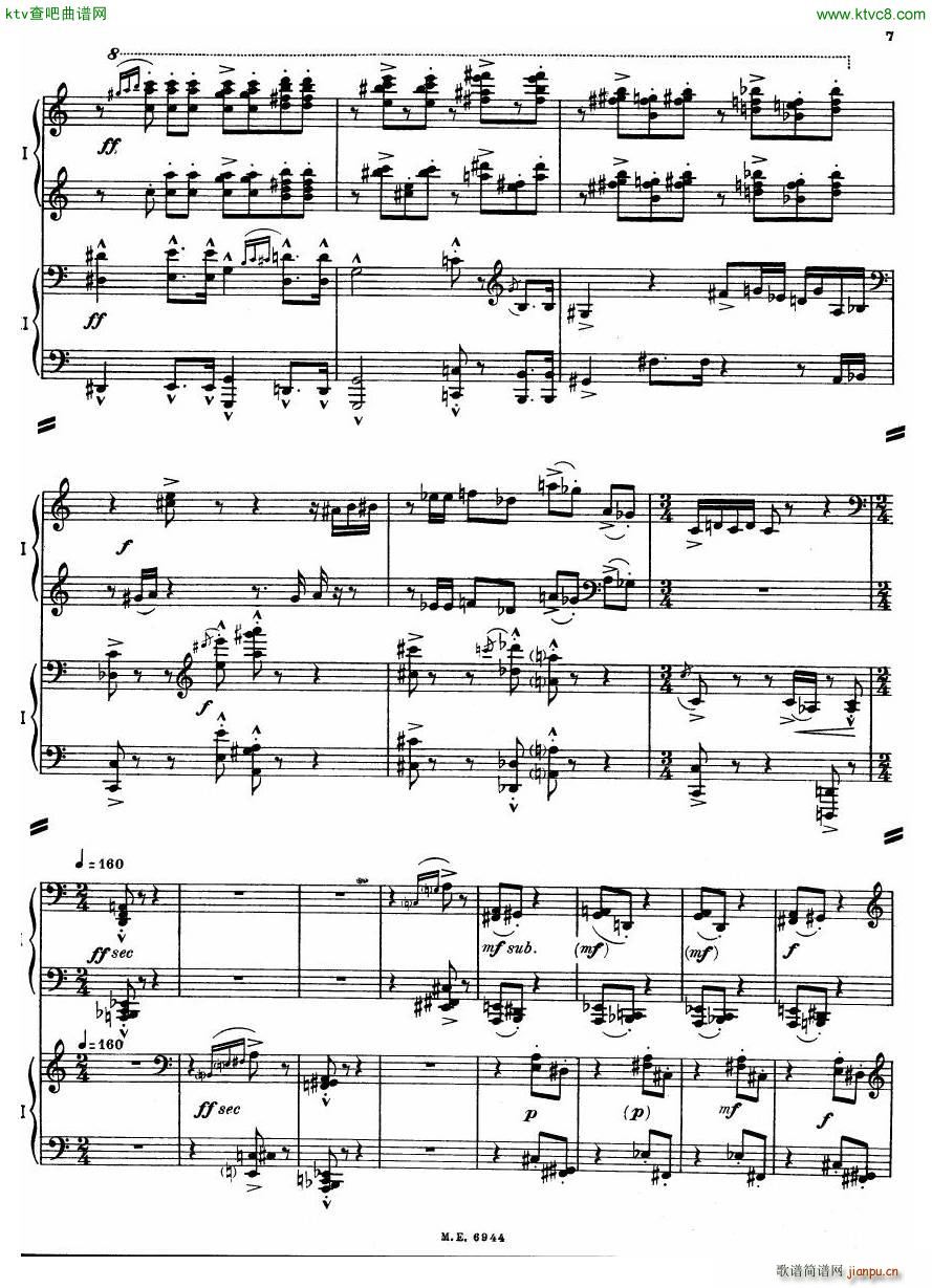 Auric Partita for two pianos(����V)7