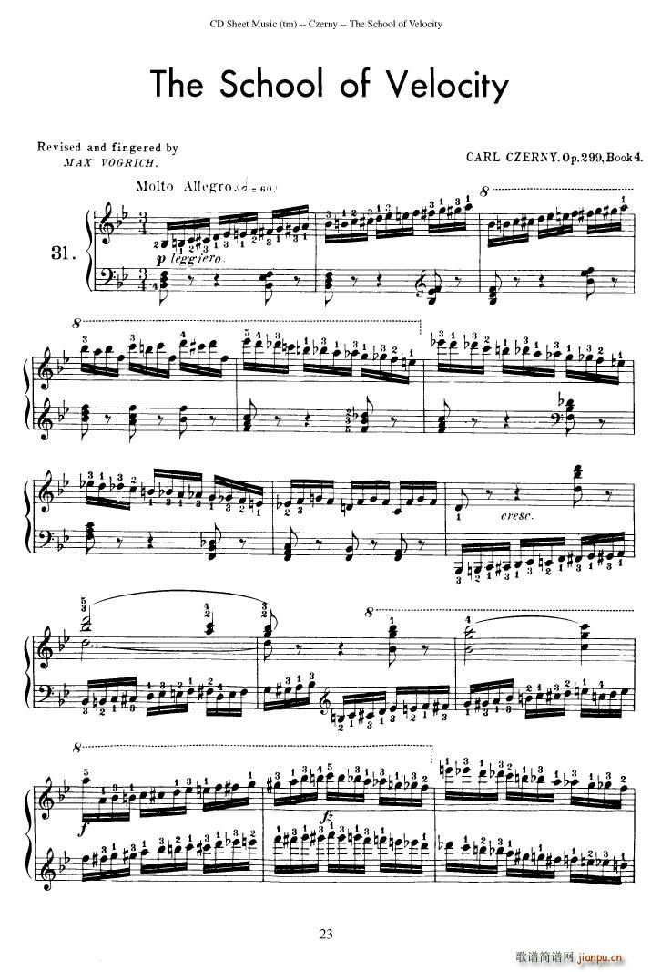 Czerny op 299 Schule der Gel ufigkeit 2(����V)23