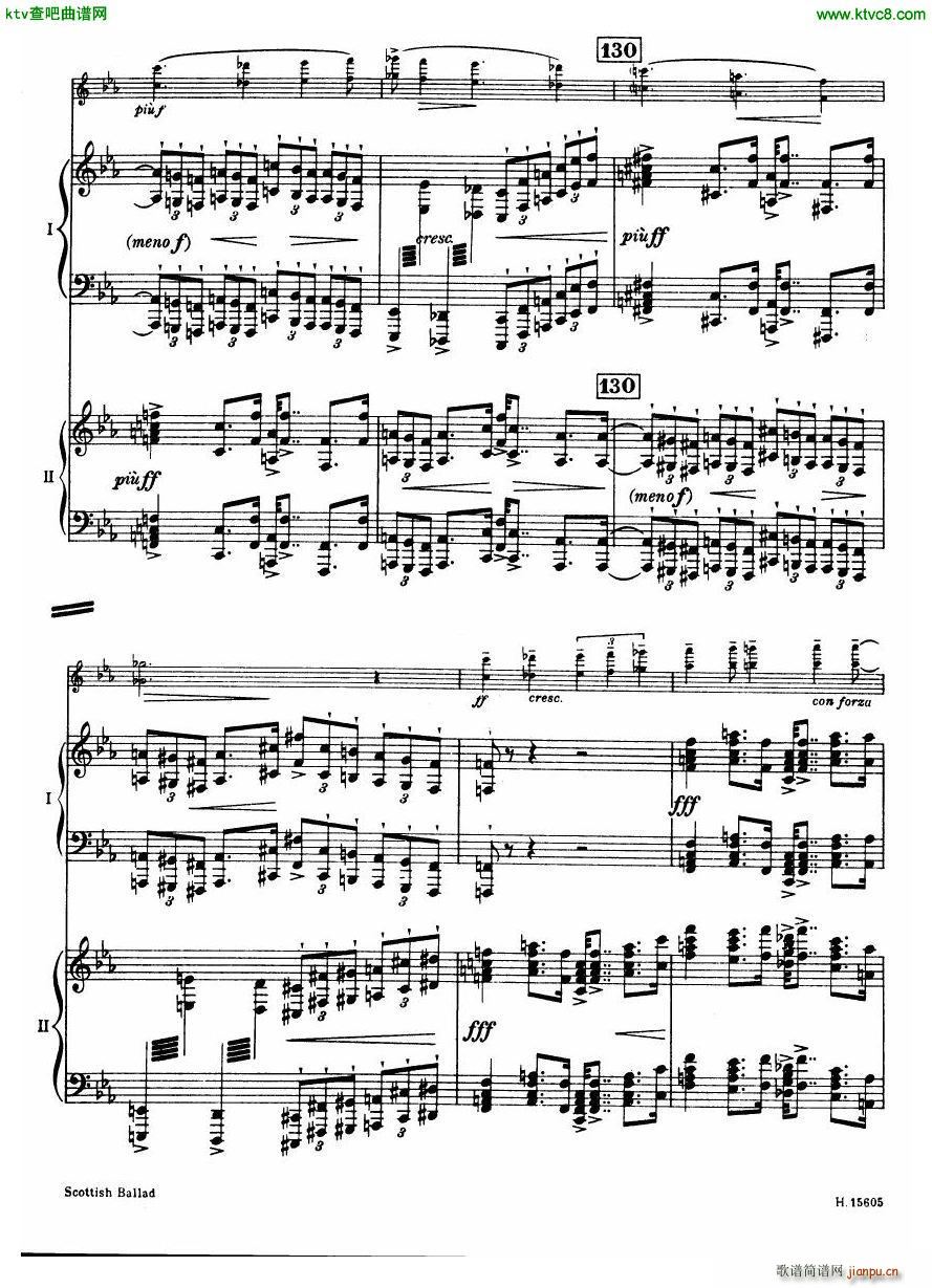 Britten Scottish Ballad op 26 arr for 2 pianos(����V)16