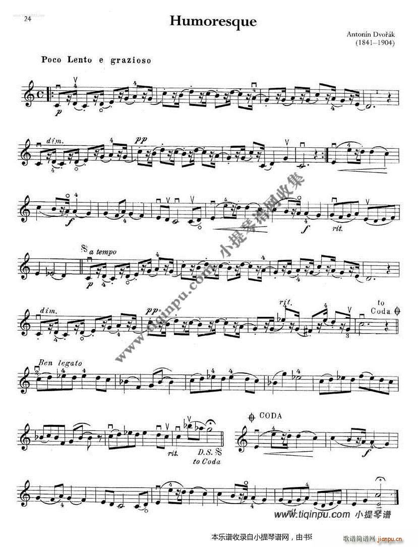 DVORAK�����Ŀ� Humoresque Ԝ�C��(ʮ�ּ�����)1