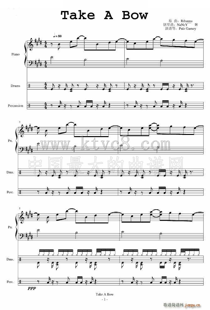 Take a Bow Piano(ʮ�ּ�����)1