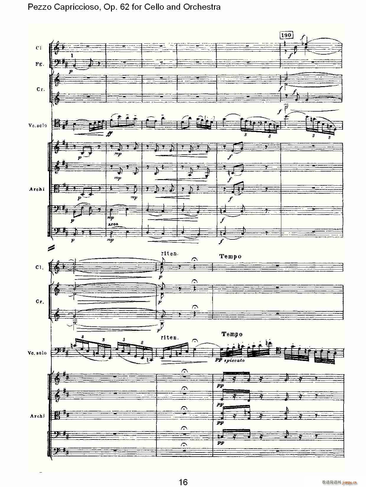 Pezzo Capriccioso, Op.62(�������V)16