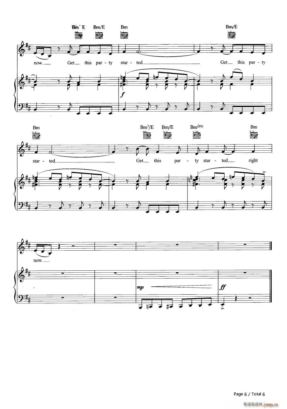 Get the Party Started(����V)6