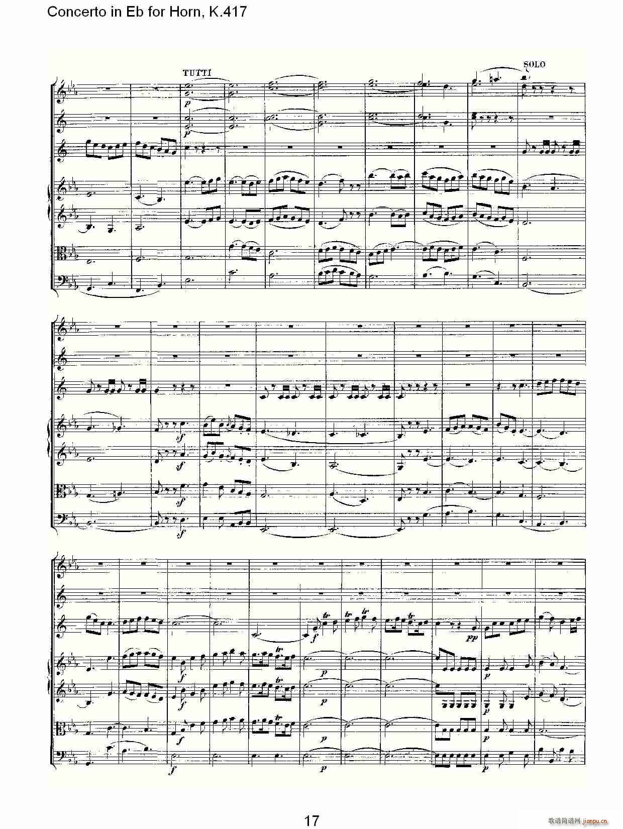 Concerto in Eb for Horn, K.417(ʮ�ּ�����)17