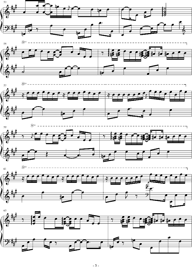 One more time, One more chance PIANO ver.(����V)5