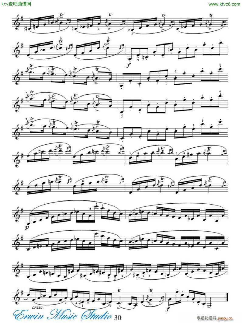 ���R�ɠ� 42�׾�����Rudolphe Kreutzer 42 Studies 13 21(ʮ�ּ�����)11