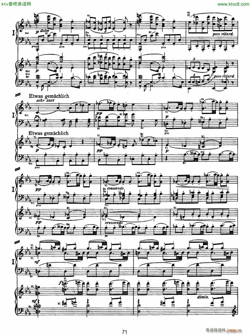 Bruckner Symphony No 4 4 hands arr ��(����V)20