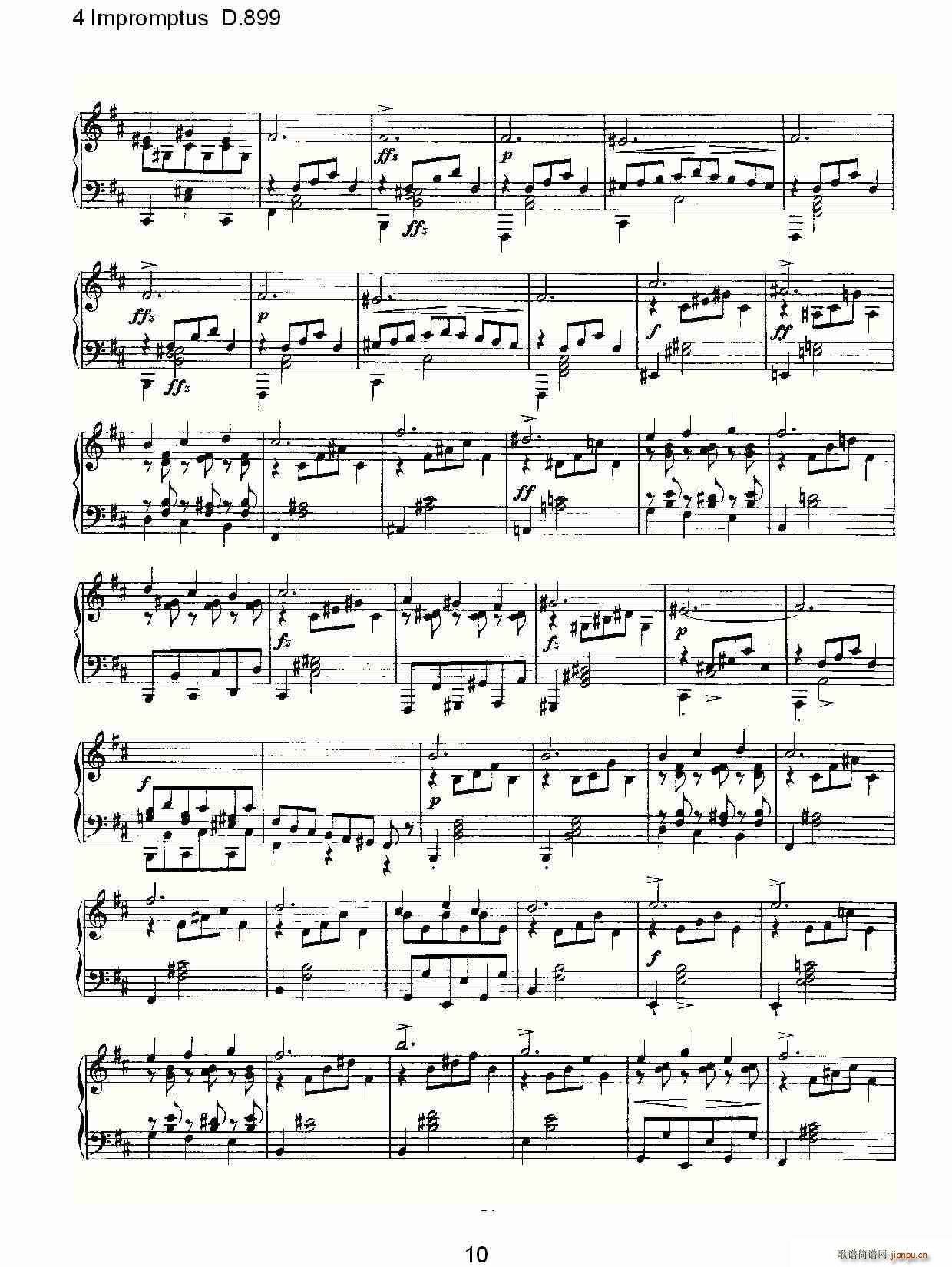 4 Impromptus D.899(ʮ�ּ�����)10