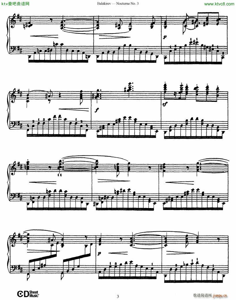 Balakirev Nocturne No 3(����V)3