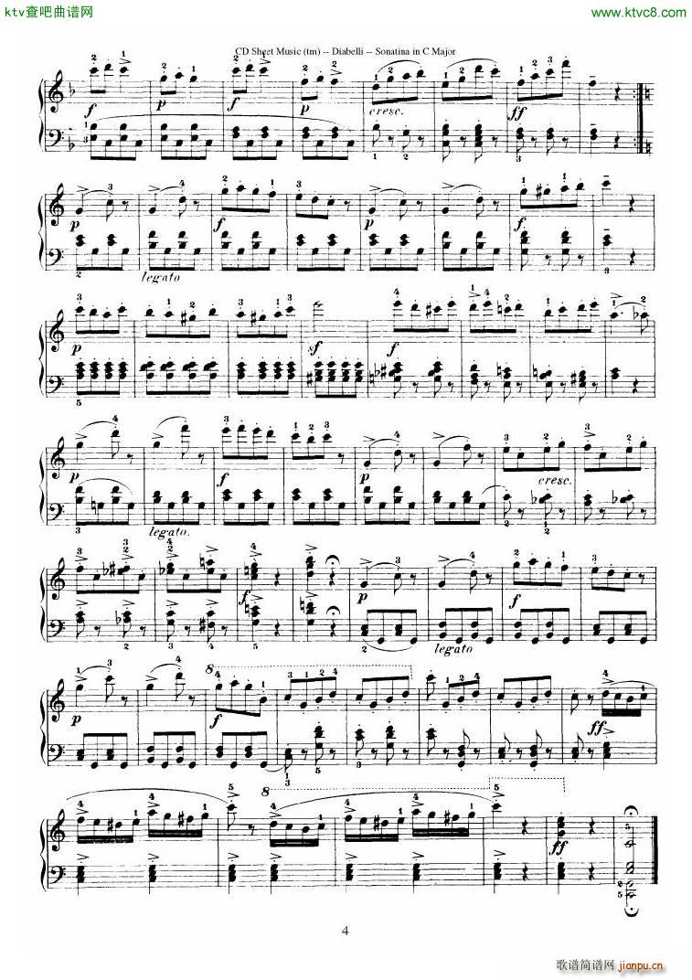 Diabelli Sonatinas Op 168 No 1 7 34P(����V)12