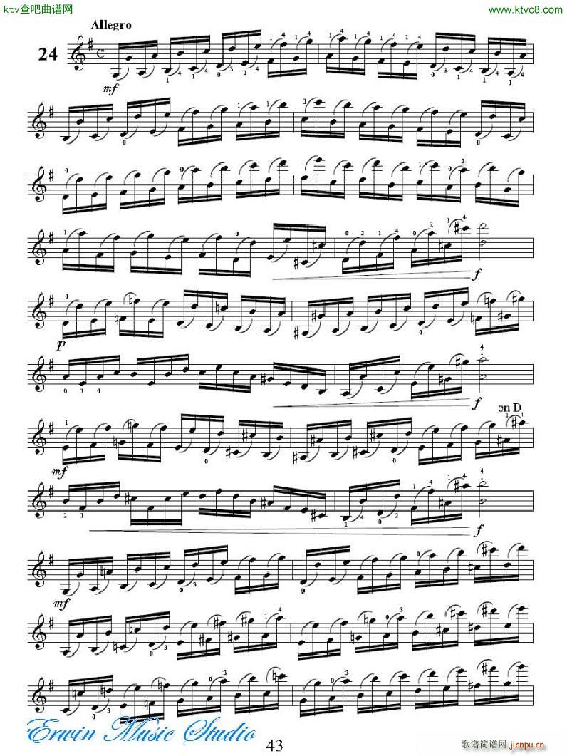 ���R�ɠ� 42�׾�����Rudolphe Kreutzer 42 Studies 22 28(ʮ�ּ�����)6