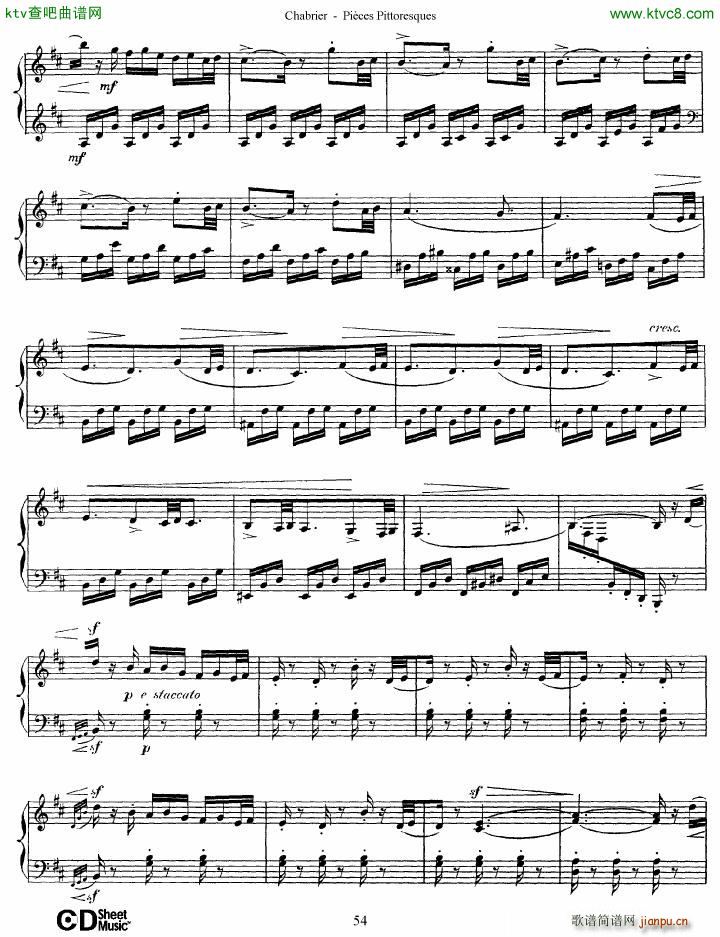 Chabrier Pi��ces Pittoresques 7 10(����V)25