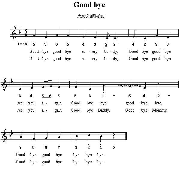 Ӣ�ă��裺Goodbye(����)1