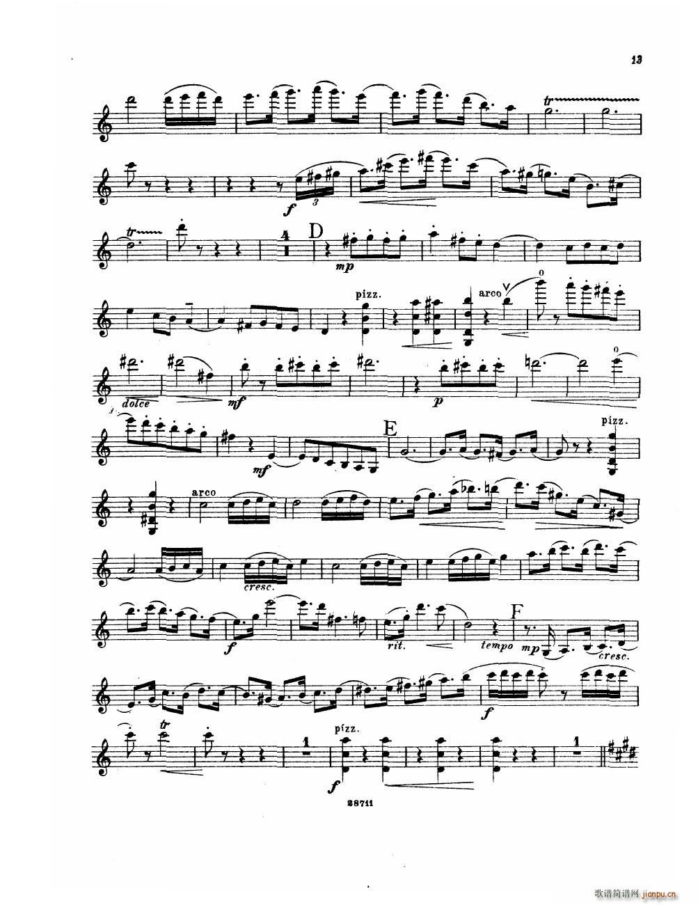 Bowen Suite for violin and piano violin part(����V)13