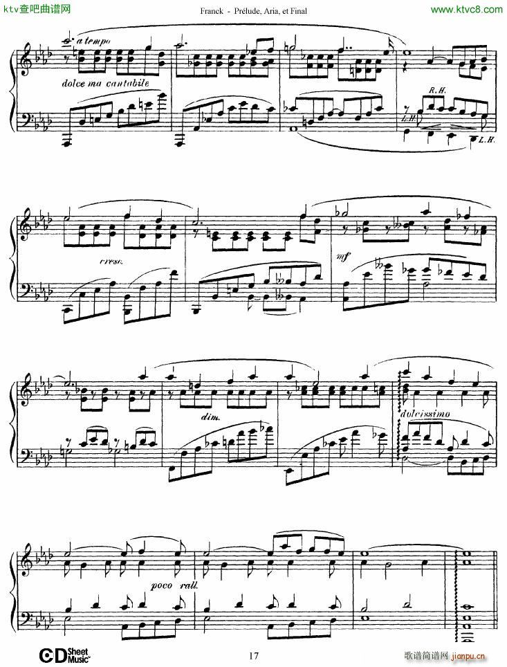 Franck Pr��lude Aria et Final(����V)17