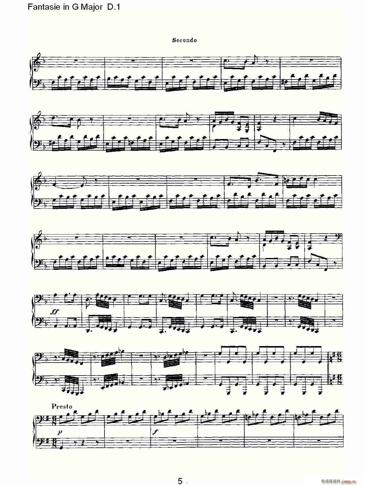 Fantasie in G Major D.1(ʮ�ּ�����)5