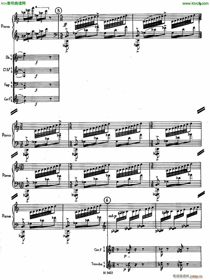 Fiser concerto da camera for piano full score(����V)7