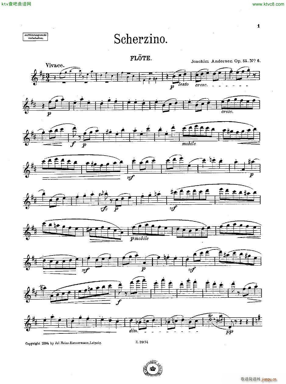 Andersen op 55 Acht Vortragsst��cke fl pno(����V)42